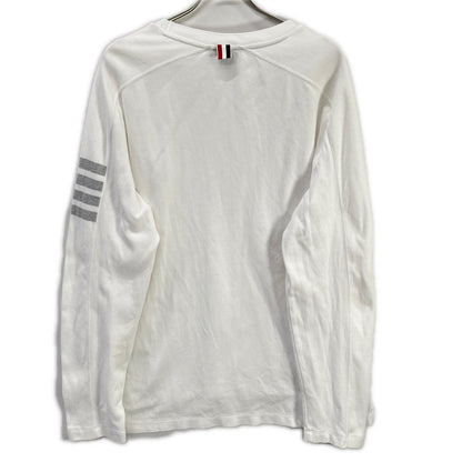 THOM BROWNE トムブラウン MJS245A-07323100 ホワイト コットン コットン 4-BAR Tシャツ トップス