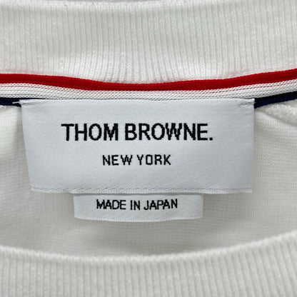THOM BROWNE トムブラウン MJS245A-07323100 ホワイト コットン コットン 4-BAR Tシャツ トップス