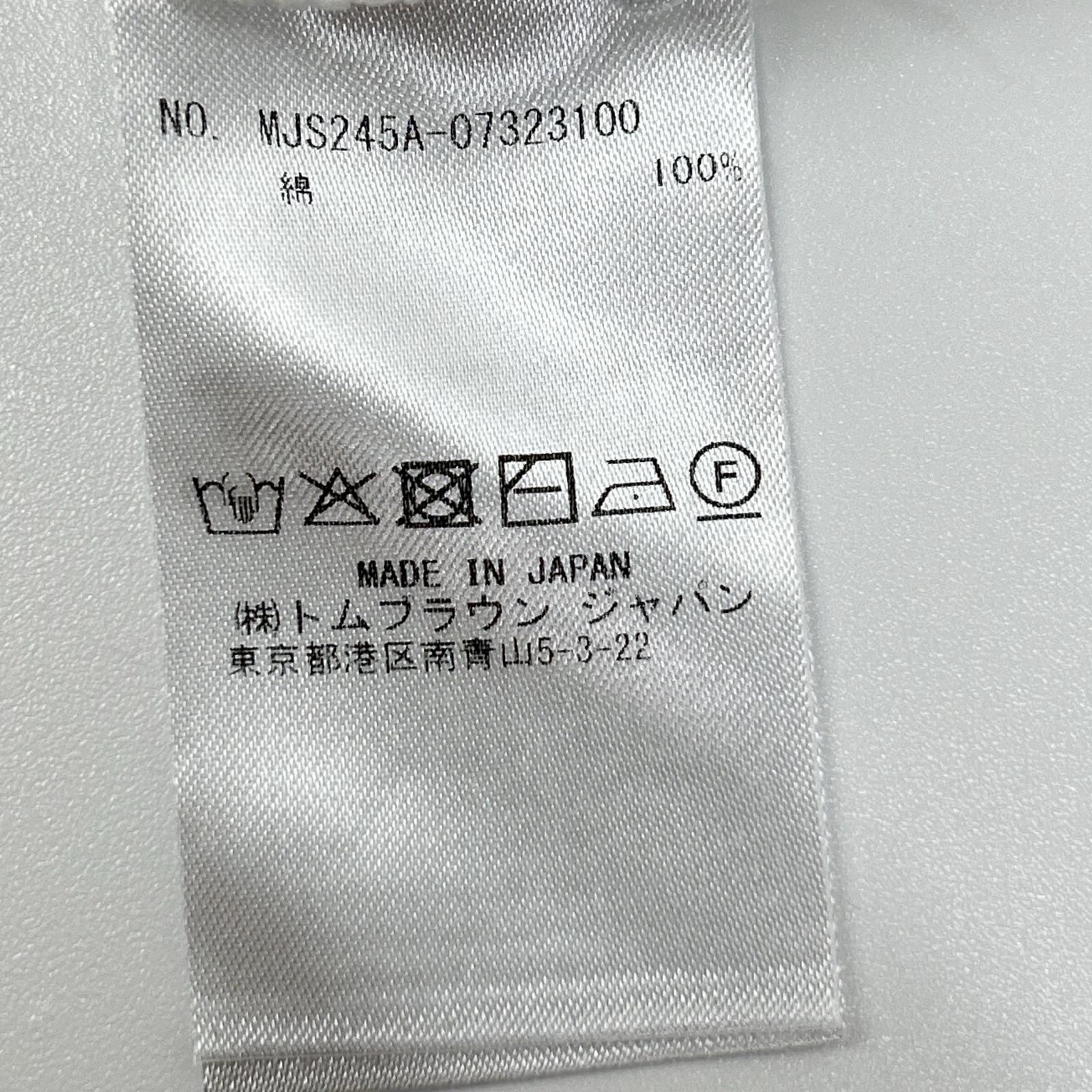 THOM BROWNE トムブラウン MJS245A-07323100 ホワイト コットン コットン 4-BAR Tシャツ トップス