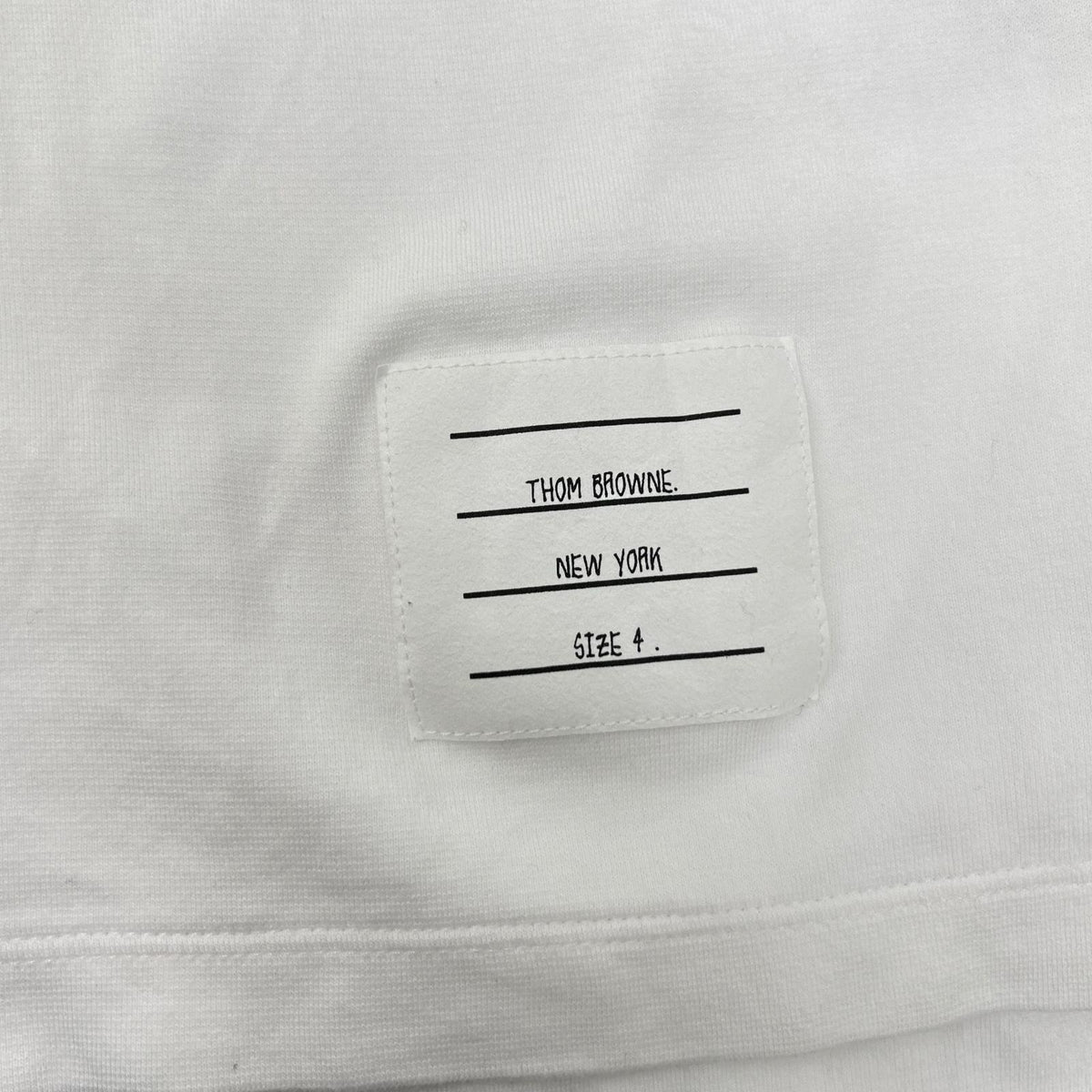 THOM BROWNE トムブラウン MJS245A-07323100 ホワイト コットン コットン 4-BAR Tシャツ トップス