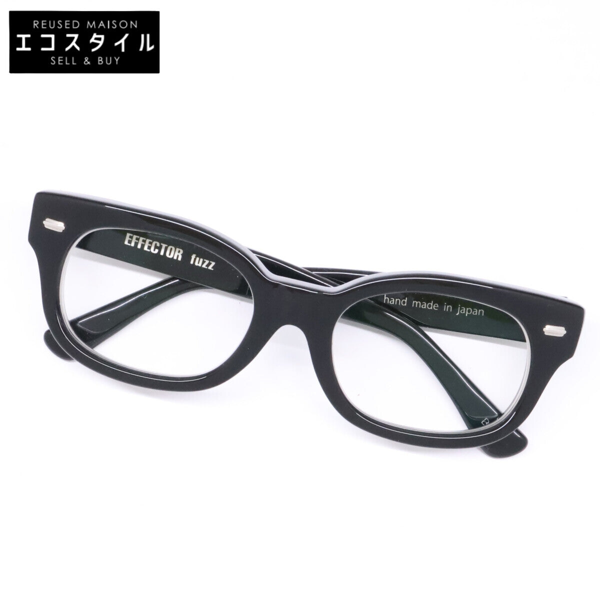 EFFECTOR エフェクター fuzz BK ファズ 度入りレンズ スクエアシェイプ アイウェア 眼鏡