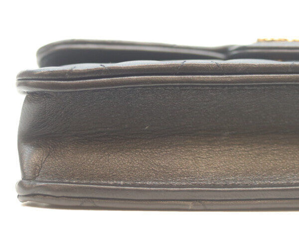 CHANEL シャネル AP3226 黒 ラム ゴールド金具 トップハンドル チェーンクラッチショルダー ショルダーバッグ