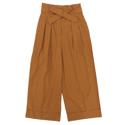 MAXMARA STUDIO マックスマーラスタジオ ベルト付きガウチョパンツ ボトムス レディース ブラウン 36 613101816 ボトムス