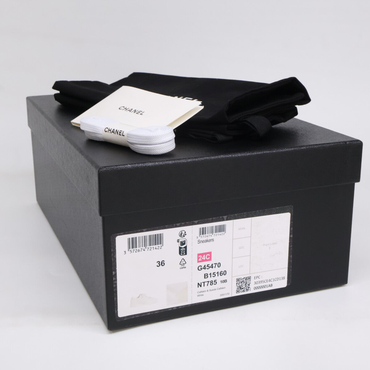 CHANEL シャネル 24年 G45470 ココマーク　　レザー×スエード スニーカー シューズ