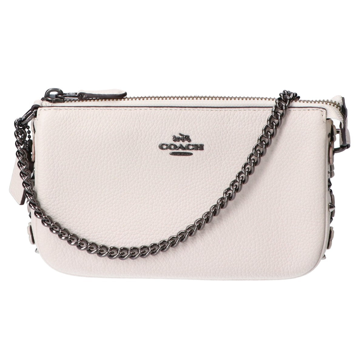 COACH コーチ 59381 ホワイト レザー ハンドバッグ ハンドバッグ