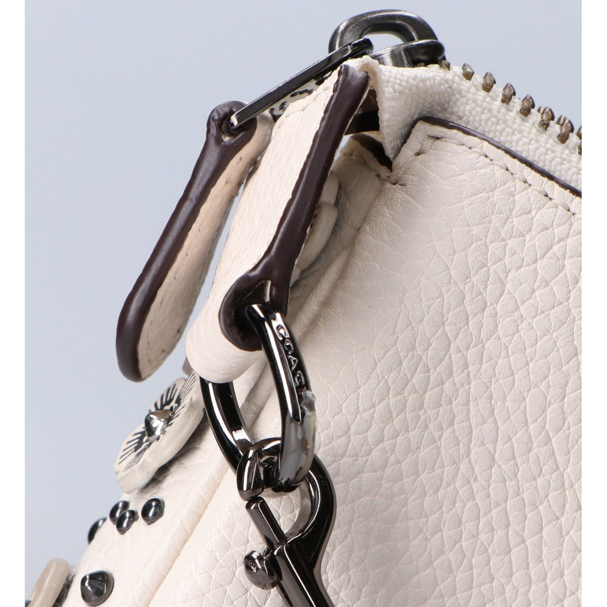 COACH コーチ 59381 ホワイト レザー ハンドバッグ ハンドバッグ