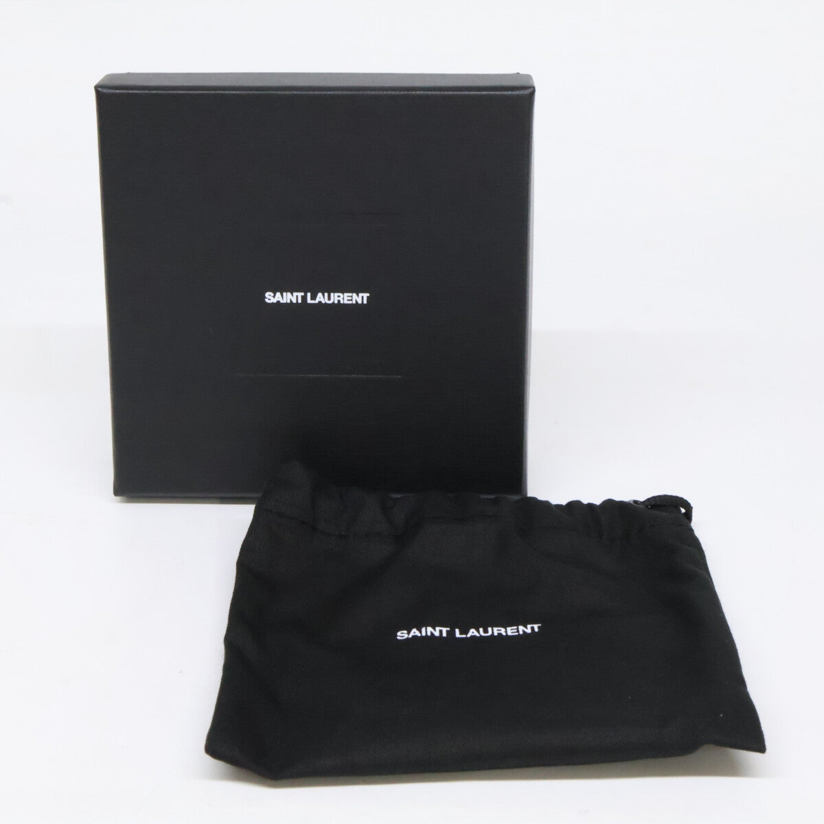 YvesSaintLaurent イヴサンローラン 【美品】オピウム レザー&メタル ダブルラップ ブレスレット
