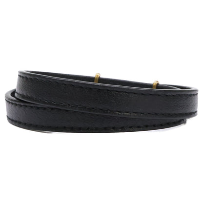 YvesSaintLaurent イヴサンローラン 【美品】オピウム レザー&メタル ダブルラップ ブレスレット