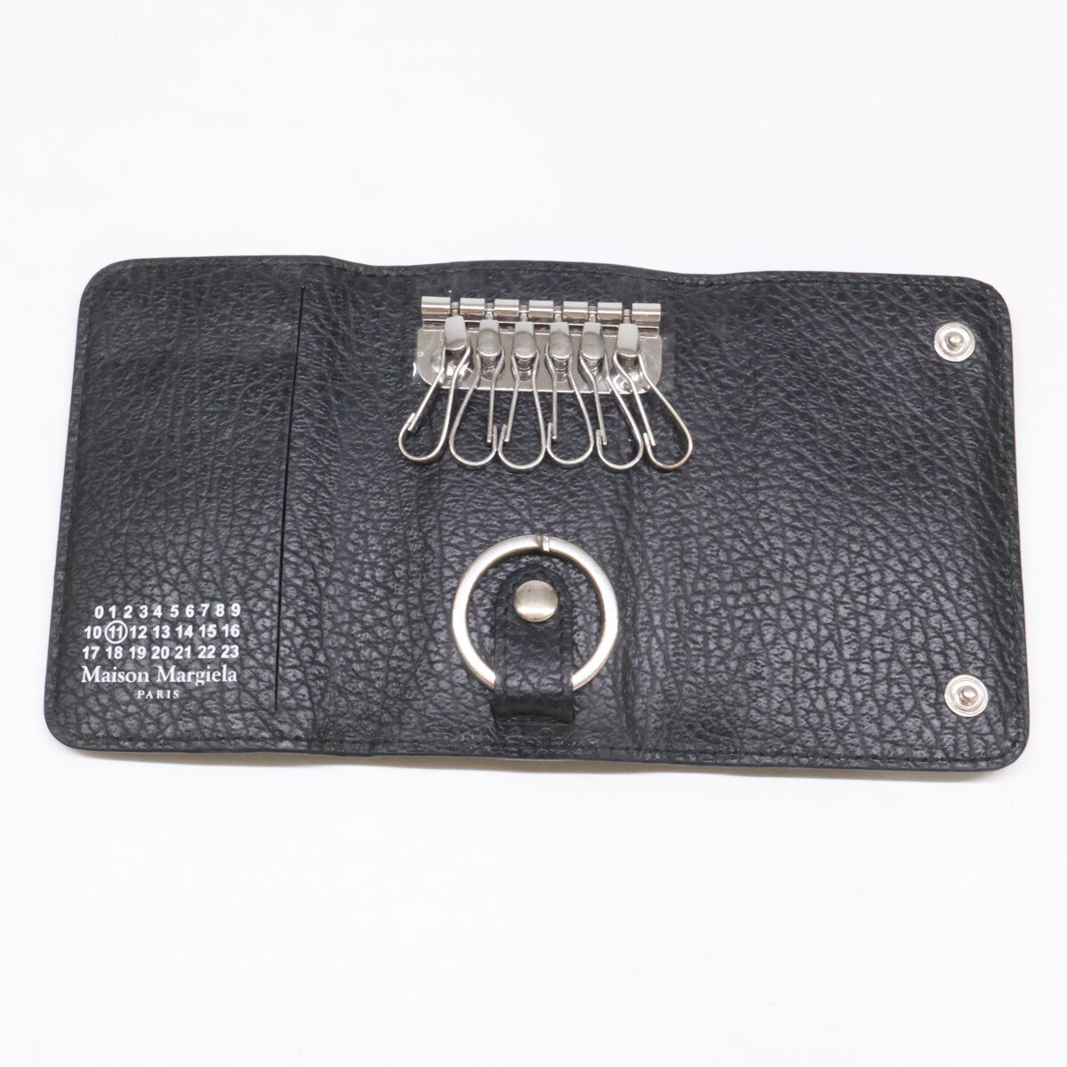 Maison margiela メゾンマルジェラ 11 SA3UA0001 P4455 T8013 4ステッチ グレイニーレザー キーケース