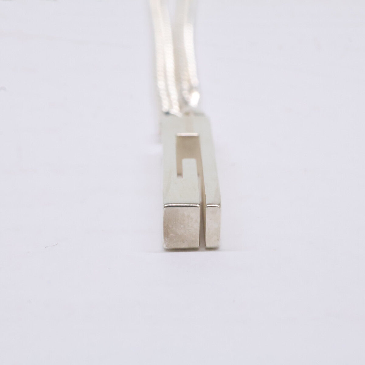GUCCI グッチ 【美品】Ag925 カットアウト G バー ネックレス