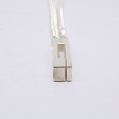 GUCCI グッチ 【美品】Ag925 カットアウト G バー ネックレス