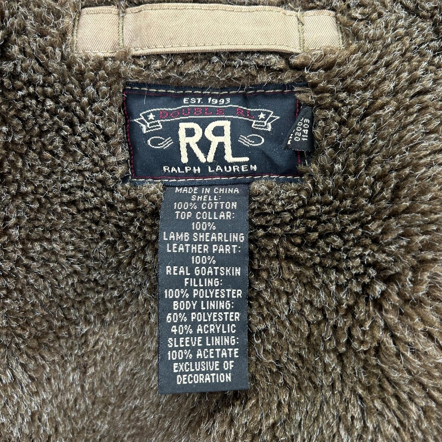 RRL ダブルアールエル A-2 Marshall Flight Jacket 裏ボアフライトジャケット ジャケット