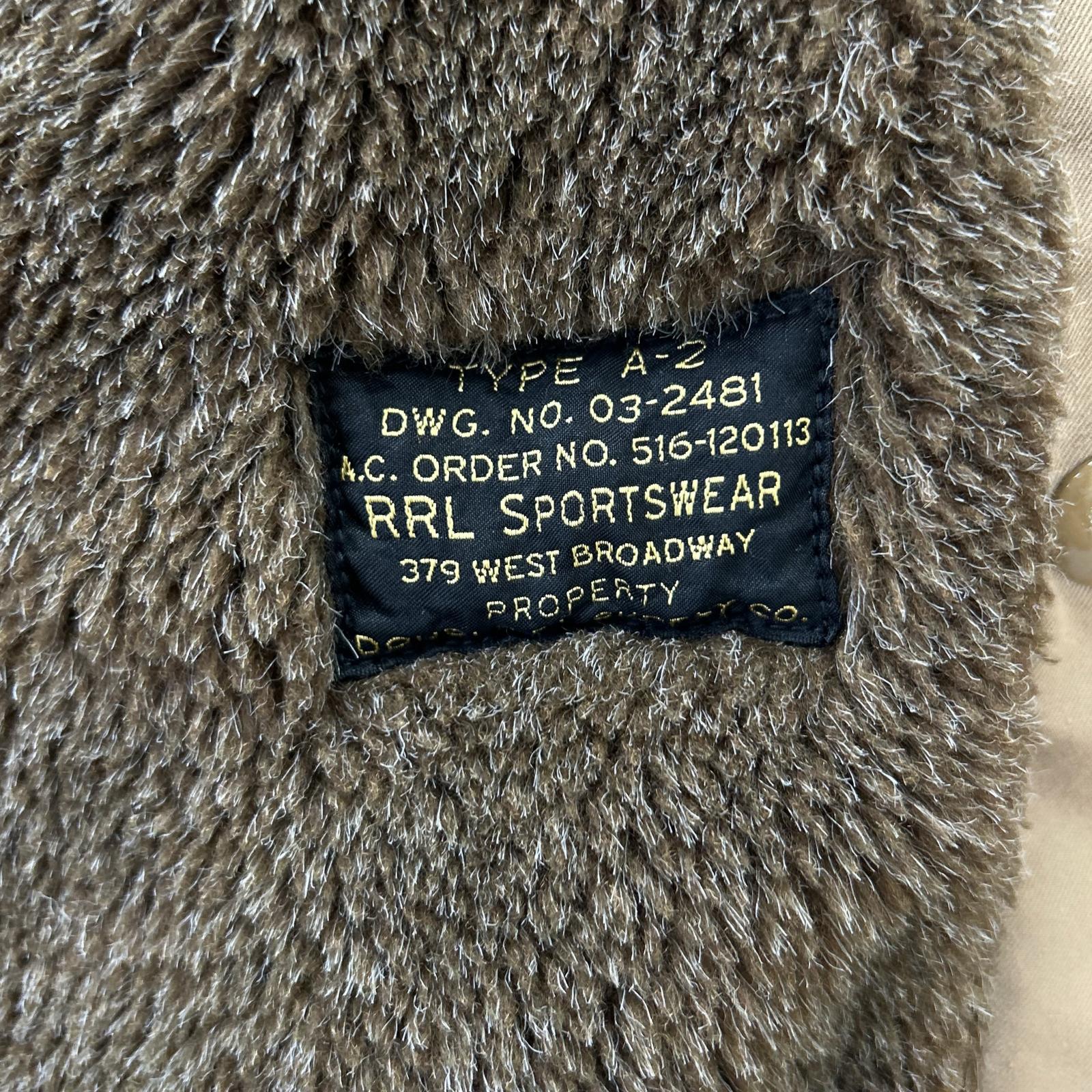 RRL ダブルアールエル A-2 Marshall Flight Jacket 裏ボアフライトジャケット ジャケット