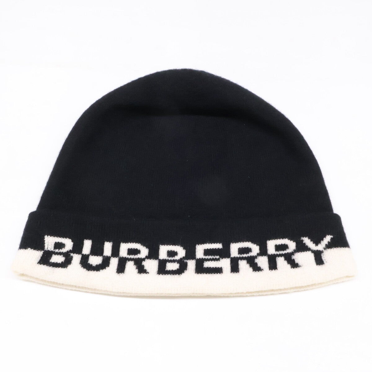 BURBERRY バーバリー 【即決/国内正規】8058054/72F ロゴ カシミヤ/ナイロン ニット帽 帽子