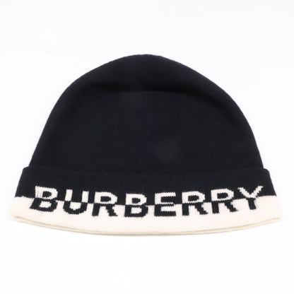 BURBERRY バーバリー 【即決/国内正規】8058054/72F ロゴ カシミヤ/ナイロン ニット帽 帽子