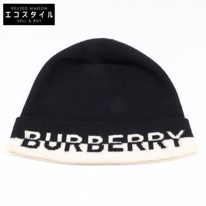 BURBERRY バーバリー 【即決/国内正規】8058054/72F ロゴ カシミヤ/ナイロン ニット帽 帽子