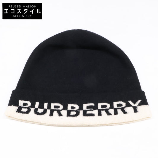BURBERRY バーバリー 【即決/国内正規】8058054/72F ロゴ カシミヤ/ナイロン ニット帽 帽子