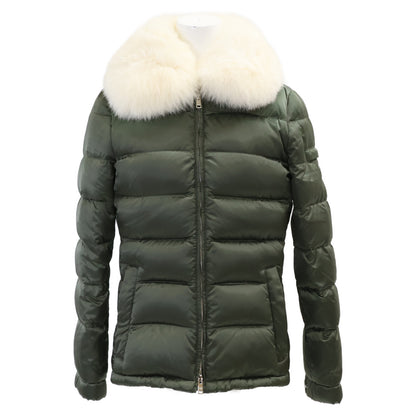 PRADA プラダ 【国内正規】28B061 フォックスファーカラー付 トライアングルプレート ダウンジャケット ジャケット