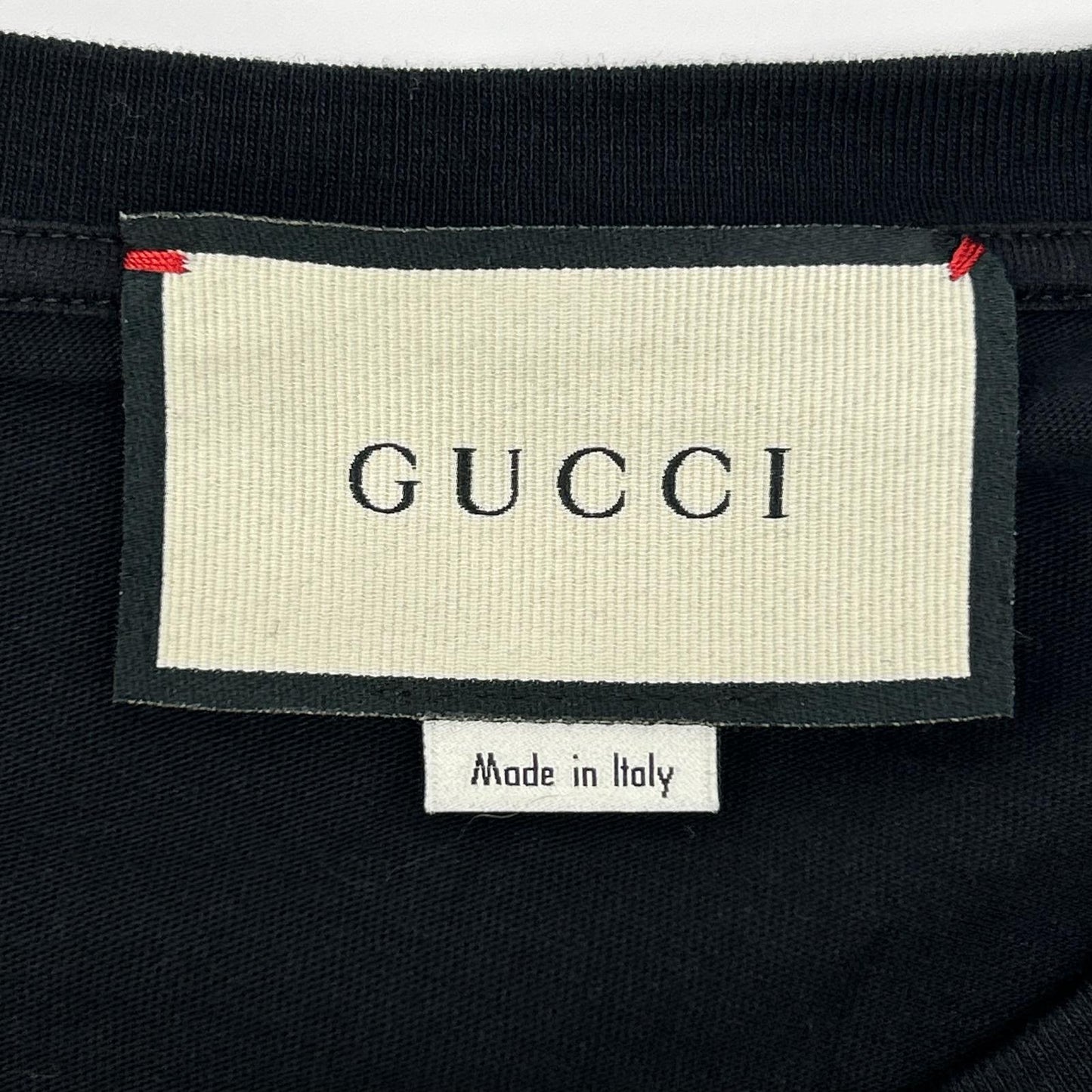 GUCCI グッチ 615044 ブラック Mad Cookies 猫 刺繍 Tシャツ トップス