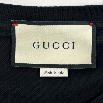 GUCCI グッチ 615044 ブラック Mad Cookies 猫 刺繍 Tシャツ トップス