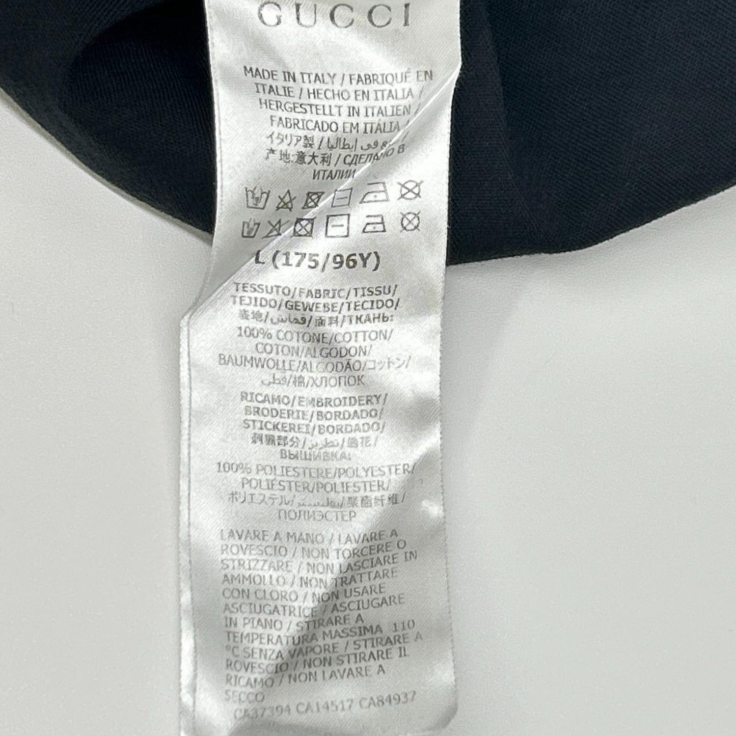 GUCCI グッチ 615044 ブラック Mad Cookies 猫 刺繍 Tシャツ トップス