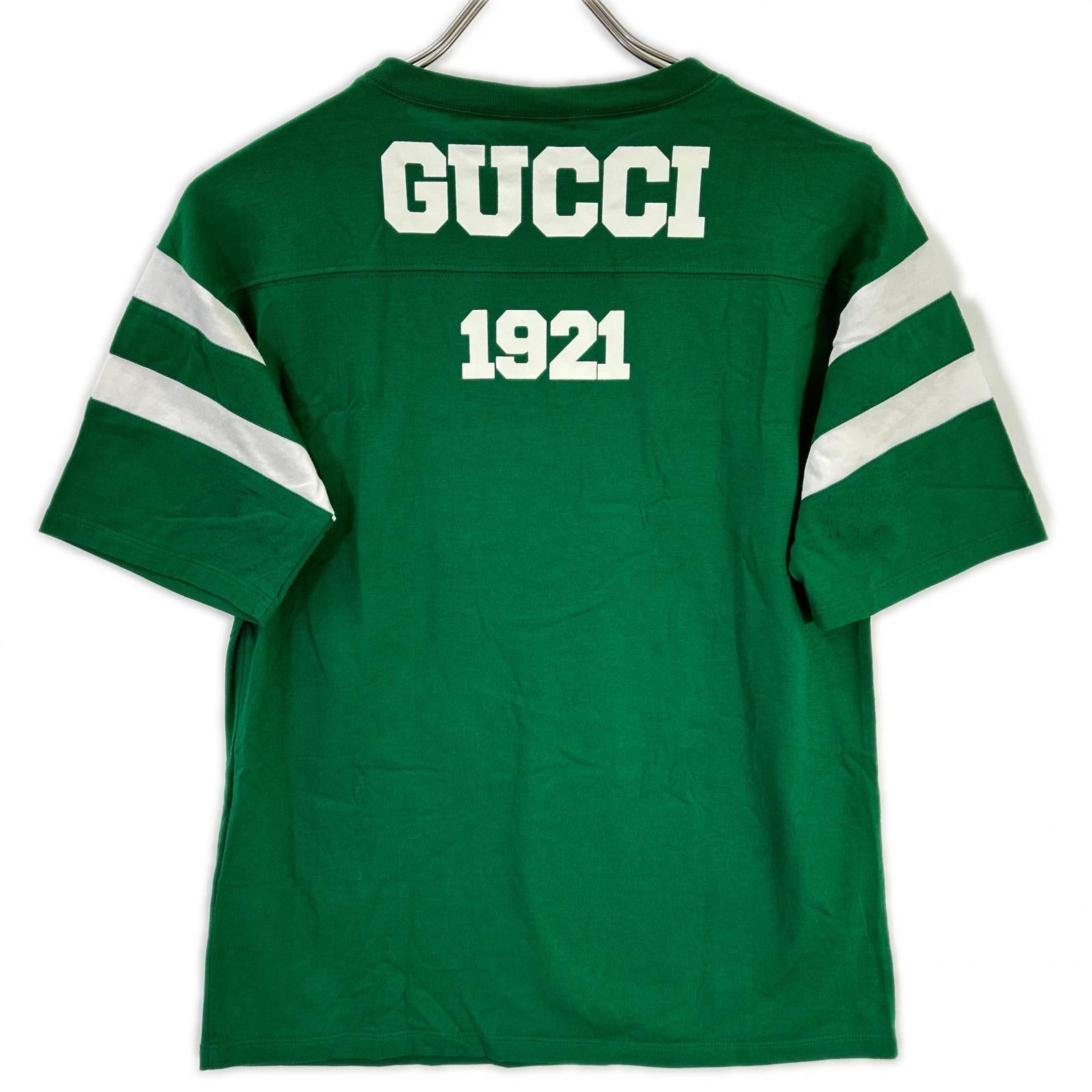 GUCCI グッチ 661143 グリーン 100周年 MUSIC IS MINE ロゴ Tシャツ トップス
