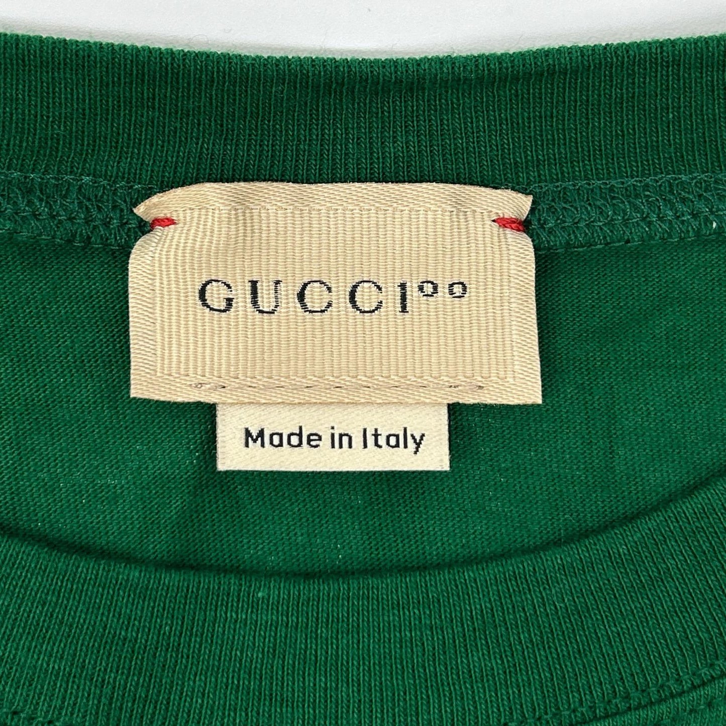 GUCCI グッチ 661143 グリーン 100周年 MUSIC IS MINE ロゴ Tシャツ トップス