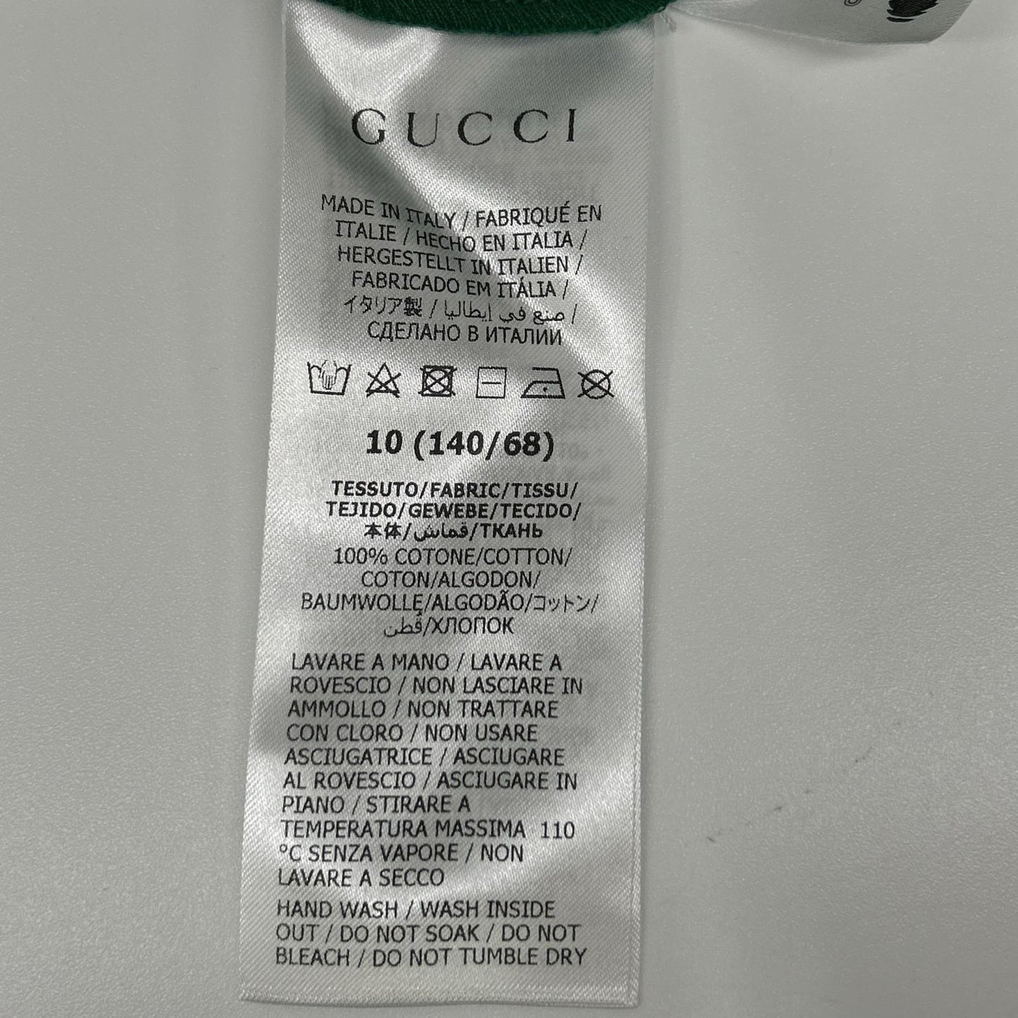 GUCCI グッチ 661143 グリーン 100周年 MUSIC IS MINE ロゴ Tシャツ トップス