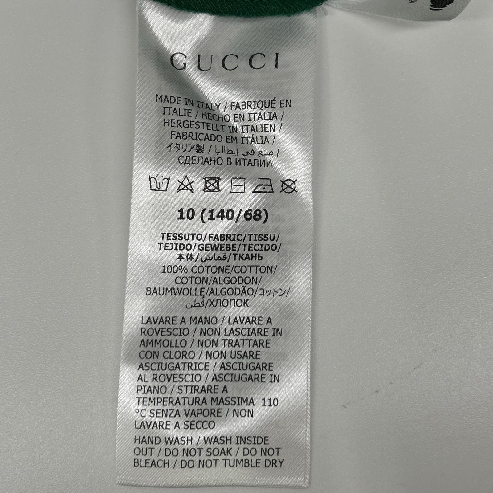 GUCCI グッチ 661143 グリーン 100周年 MUSIC IS MINE ロゴ Tシャツ トップス