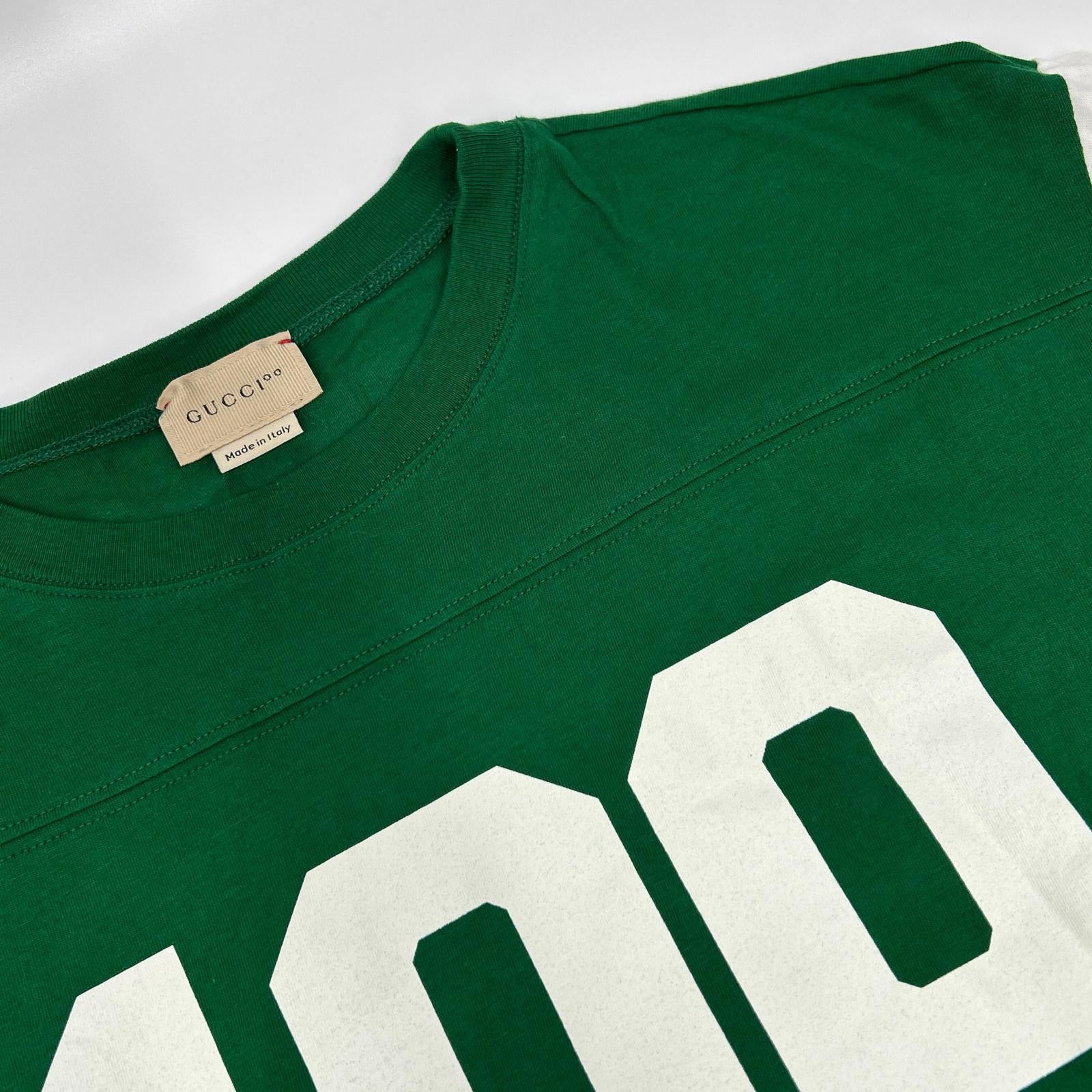 GUCCI グッチ 661143 グリーン 100周年 MUSIC IS MINE ロゴ Tシャツ トップス