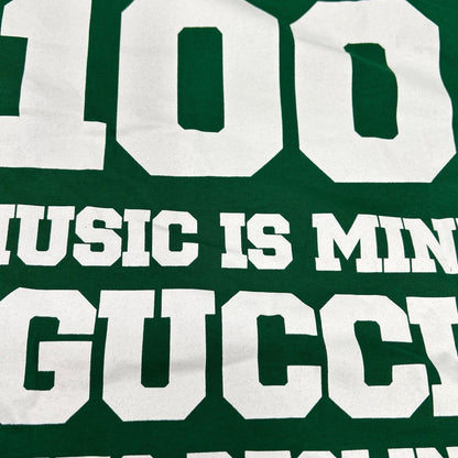 GUCCI グッチ 661143 グリーン 100周年 MUSIC IS MINE ロゴ Tシャツ トップス