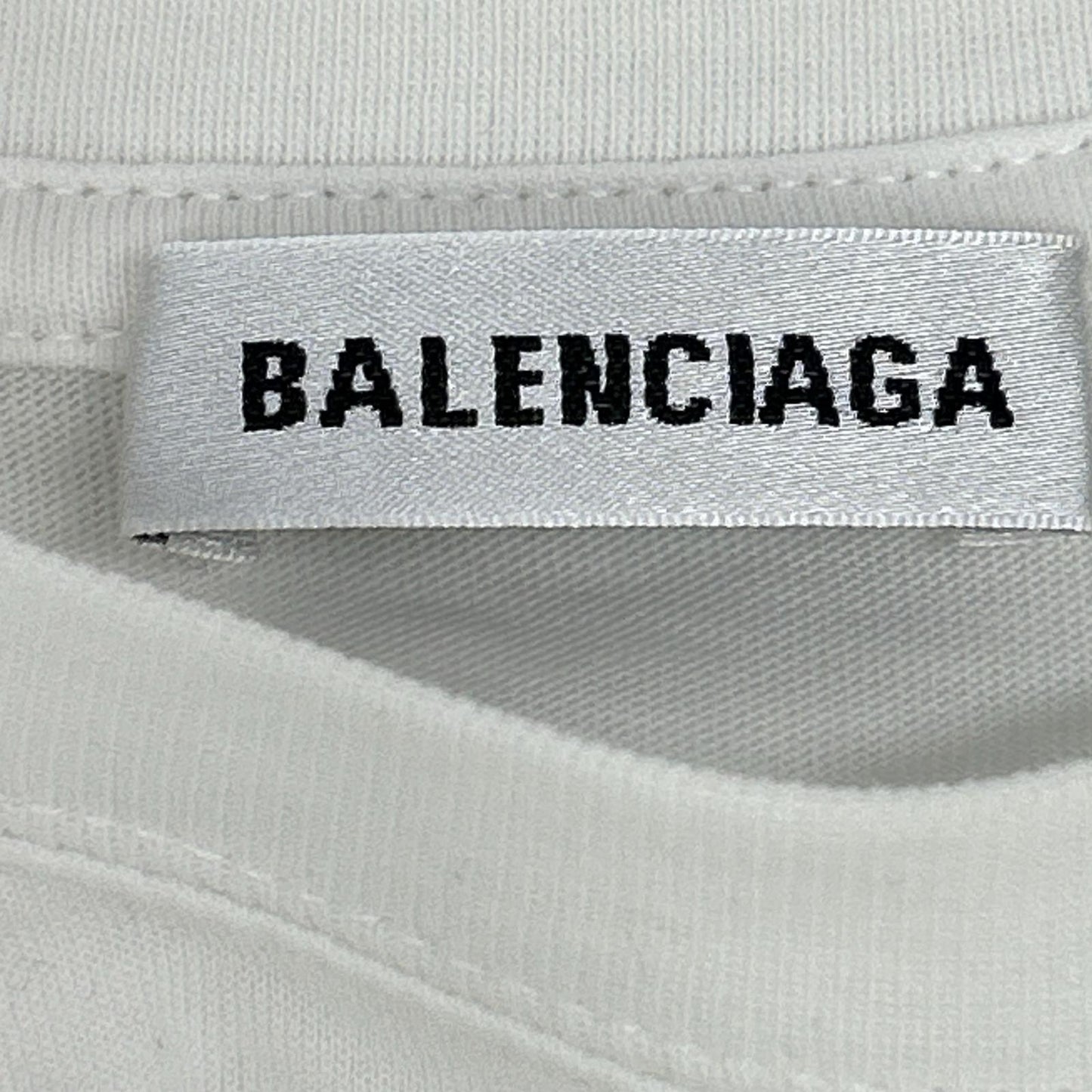 BALENCIAGA バレンシアガ 18年 556110 ホワイト ロゴ Tシャツ トップス