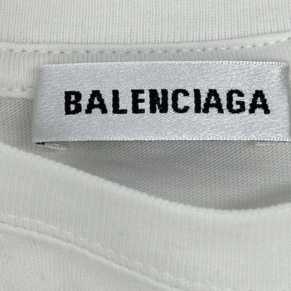 BALENCIAGA バレンシアガ 18年 556110 ホワイト ロゴ Tシャツ トップス