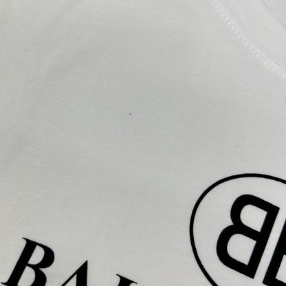 BALENCIAGA バレンシアガ 2018 556110 white logo T-shirt tops