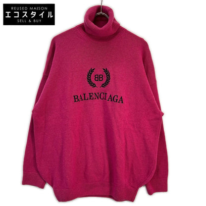 BALENCIAGA バレンシアガ 19年 542618 ピンク カシミヤウール タートルネック セーター トップス