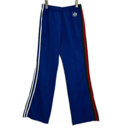 GUCCI グッチ 696270 ×adidas ブルー サイドライン フレアトラックパンツ ボトムス