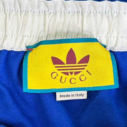 GUCCI グッチ 696270 ×adidas ブルー サイドライン フレアトラックパンツ ボトムス
