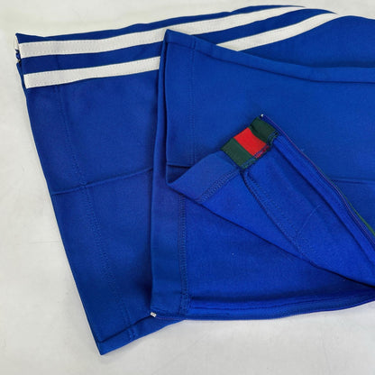 GUCCI グッチ 696270 ×adidas ブルー サイドライン フレアトラックパンツ ボトムス