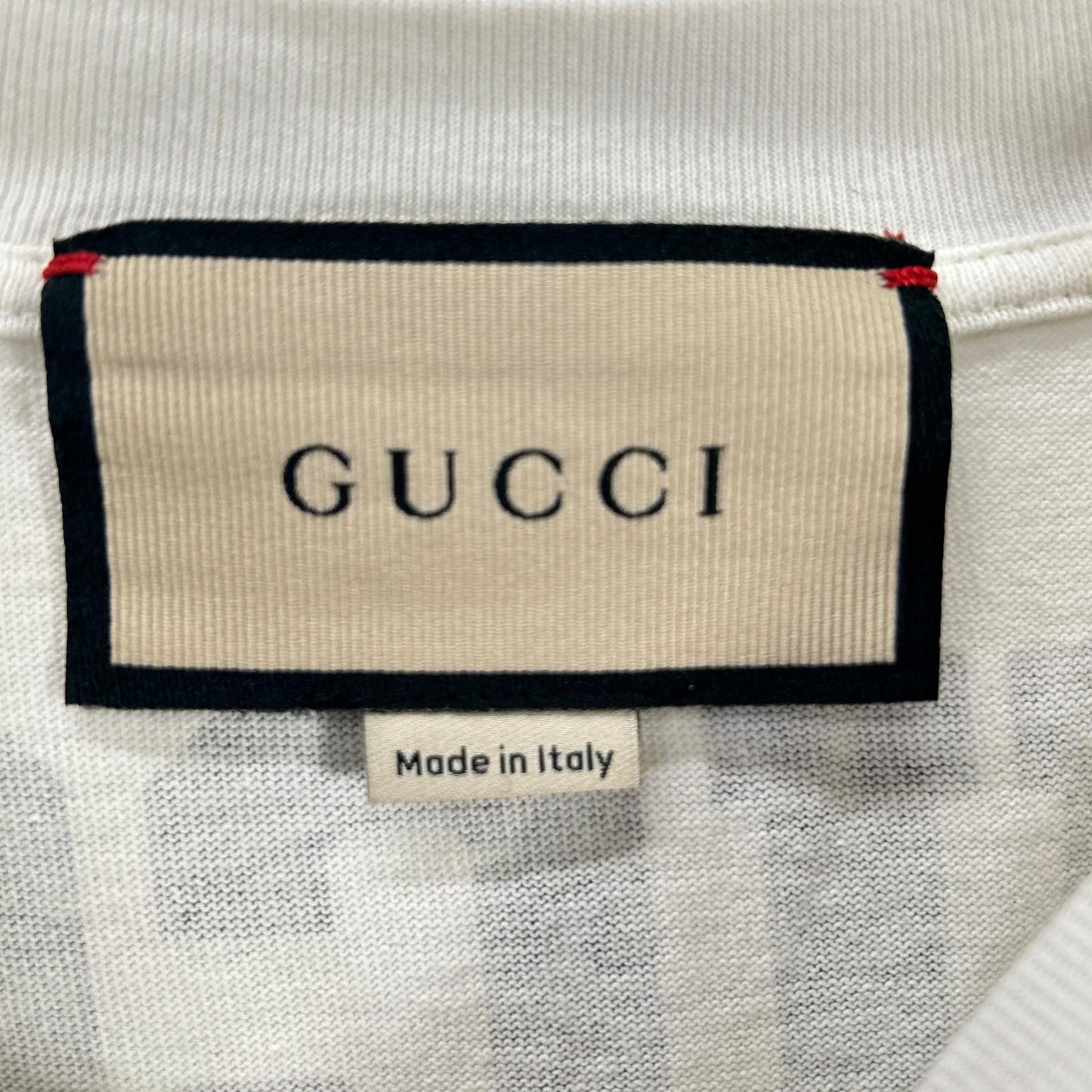 GUCCI グッチ 655459 ホワイト ロゴ ナンバリング クルーネック フットボール Tシャツ トップス