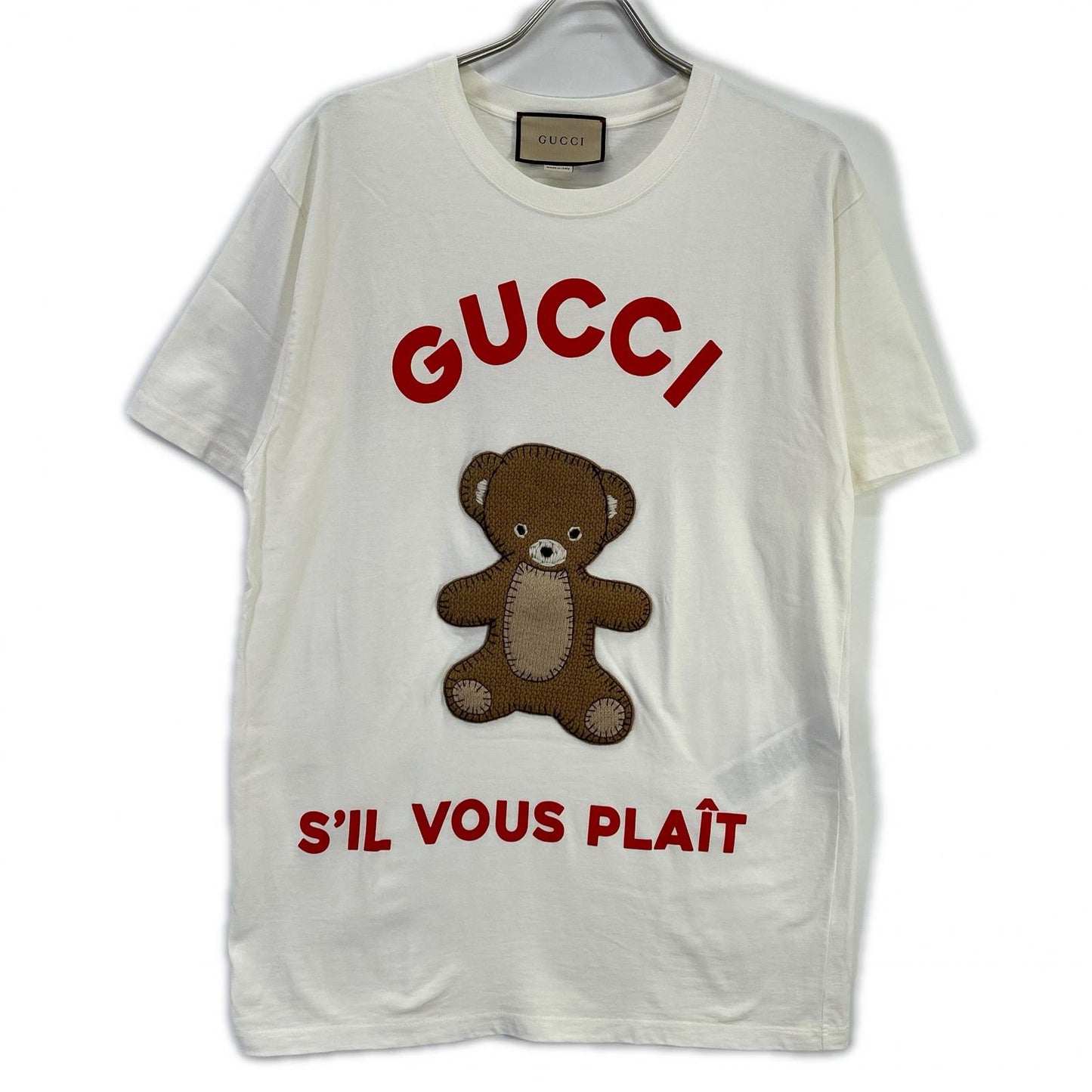 GUCCI グッチ 717422 23SS ホワイト テディベア Tシャツ トップス