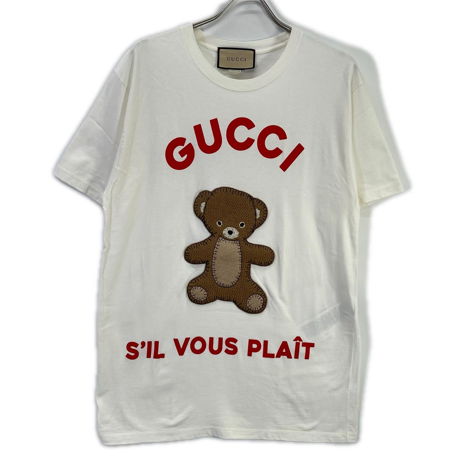 GUCCI グッチ 717422 23SS ホワイト テディベア Tシャツ トップス