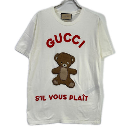 GUCCI グッチ 717422 23SS ホワイト テディベア Tシャツ トップス