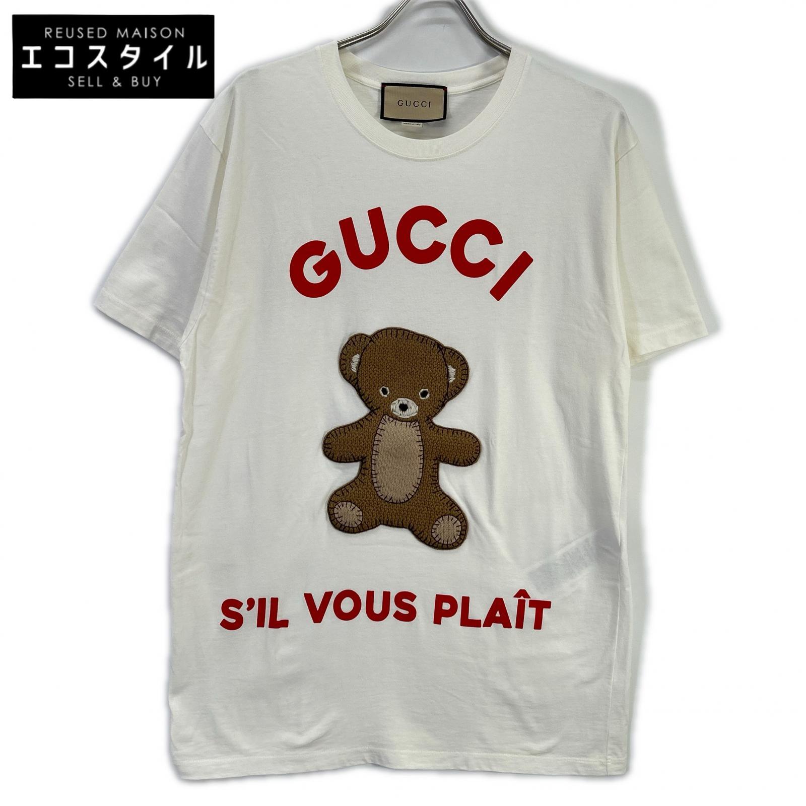 GUCCI グッチ 717422 23SS ホワイト テディベア Tシャツ トップス