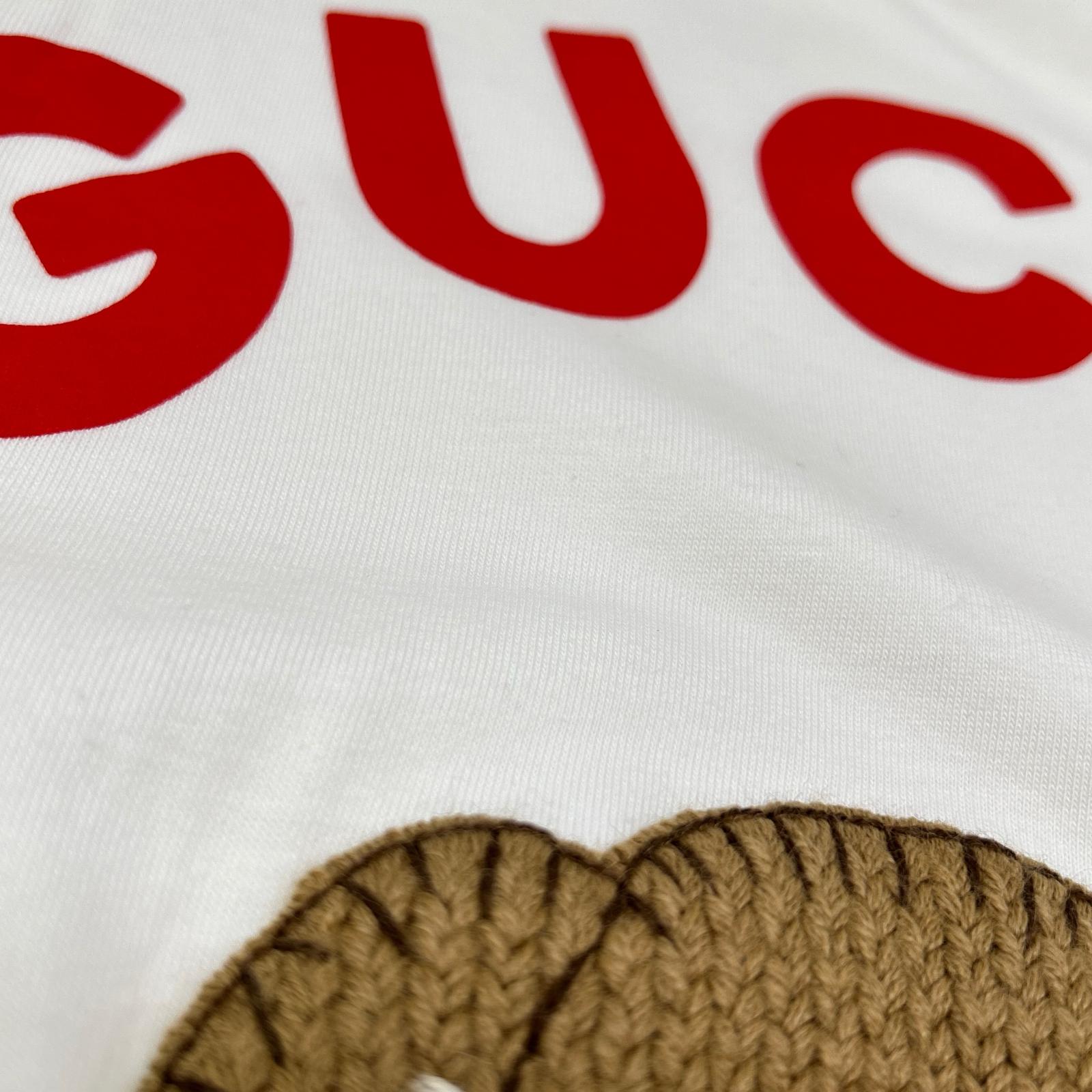 GUCCI グッチ 717422 23SS ホワイト テディベア Tシャツ トップス