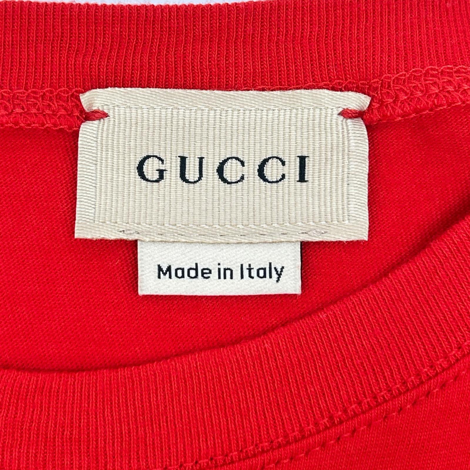 GUCCI グッチ 547865 レッド ロッキングG Tシャツ トップス