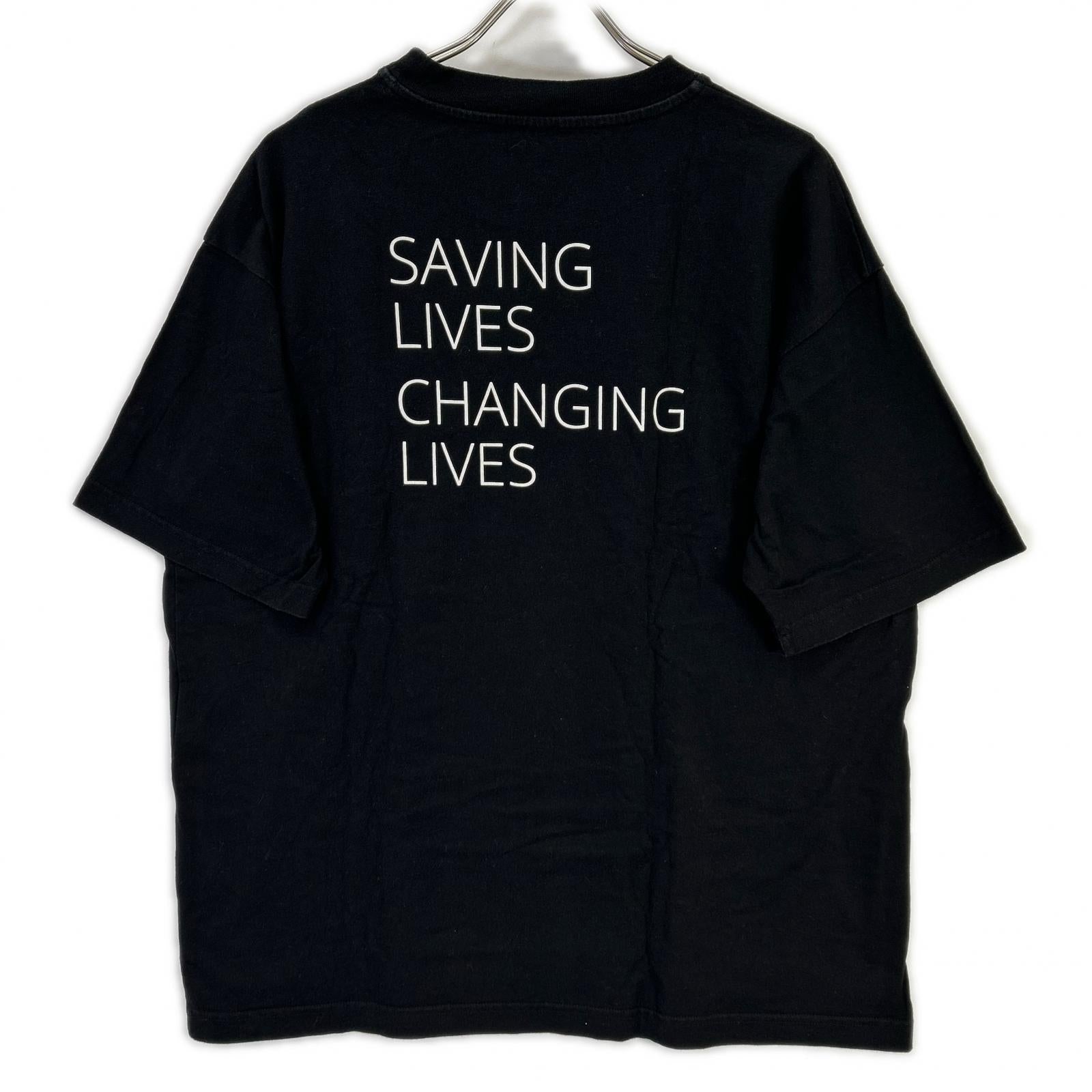 BALENCIAGA バレンシアガ 18年 541784 ブラック WFP プリント Tシャツ トップス