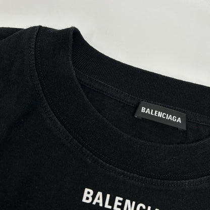 BALENCIAGA バレンシアガ 18年 541784 ブラック WFP プリント Tシャツ トップス