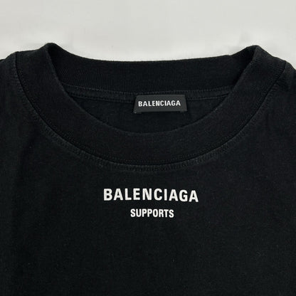 BALENCIAGA バレンシアガ 18年 541784 ブラック WFP プリント Tシャツ トップス