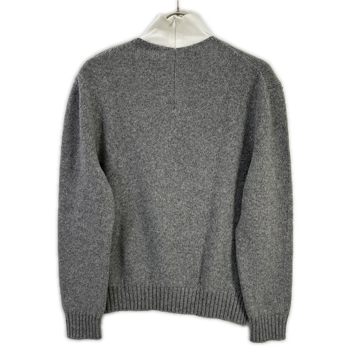 PRADA Prada 22AW P26472 gray cashmere-blend mock-neck knit sweater top