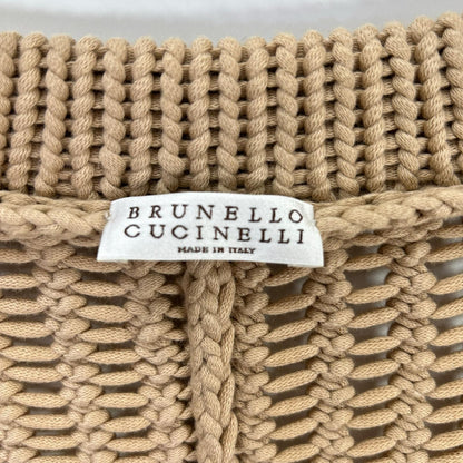 BRUNELLO CUCINELLI ブルネロクチネリ DW5223332 ブラウン ケーブル編み ジップアップ カーディガン トップス